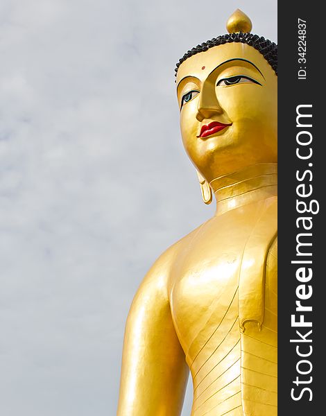 Portrait of Buddha statue at chonburi thailand