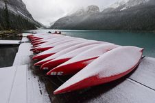 Boats And Lake Louise Stock Photo Boats And Lake Louise Stock Photo