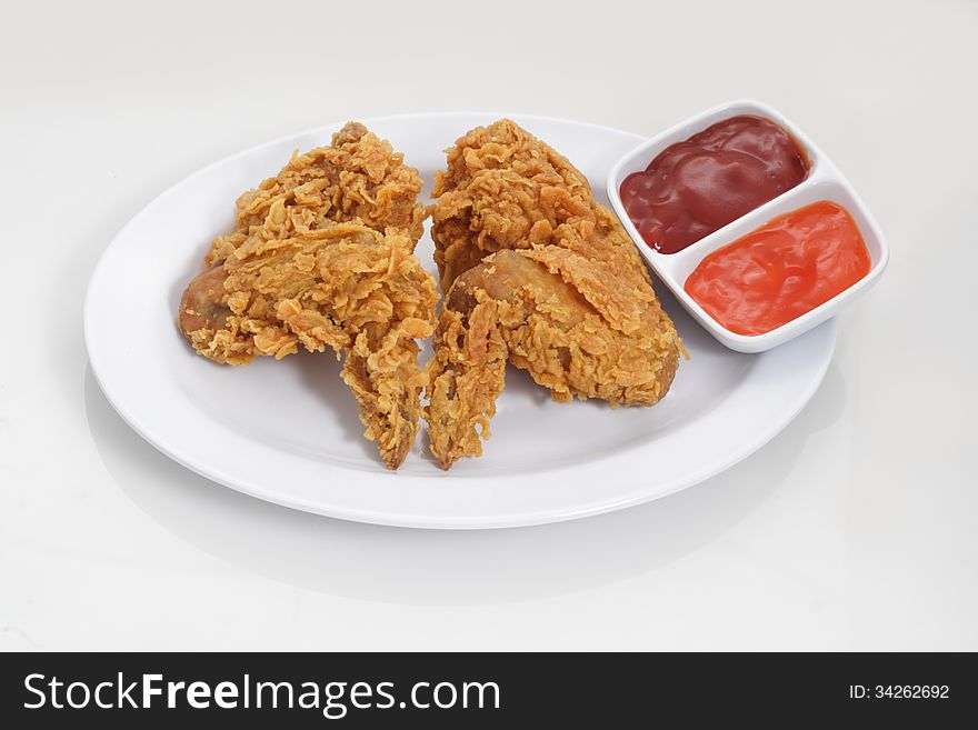 Close up Crispy Fried Chicken Wing