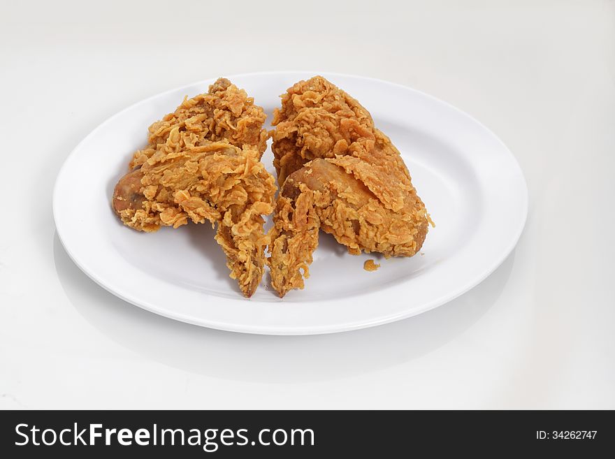 Crispy Fried Chicken Wing, over white