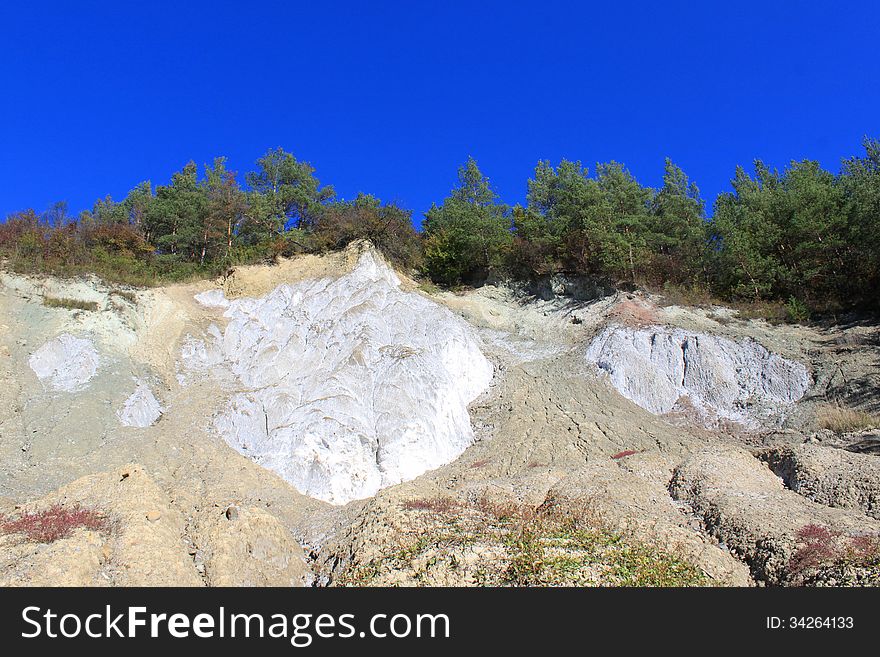 Salt formations in the canyon mountain salt Parajd,Romania. Salt formations in the canyon mountain salt Parajd,Romania.