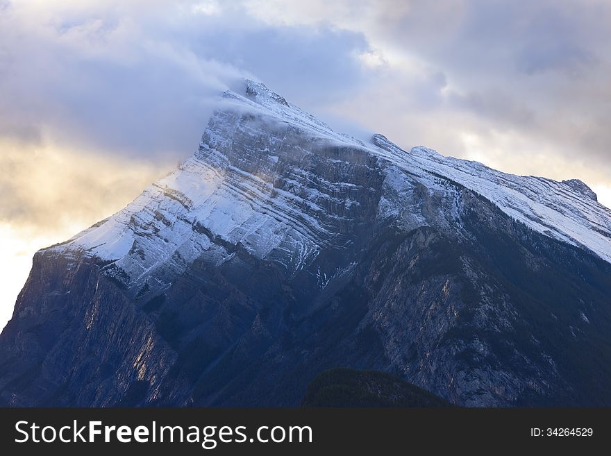 Mount Rundle And Early Morning Light