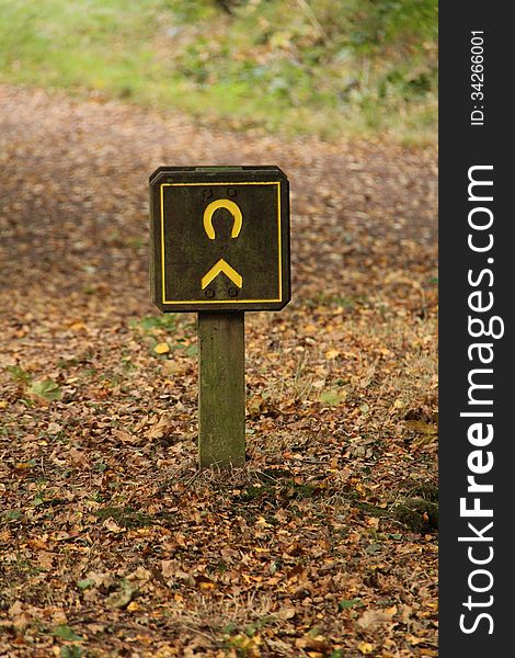 A Bridleway Direction Sign on a Countryside Track. A Bridleway Direction Sign on a Countryside Track.