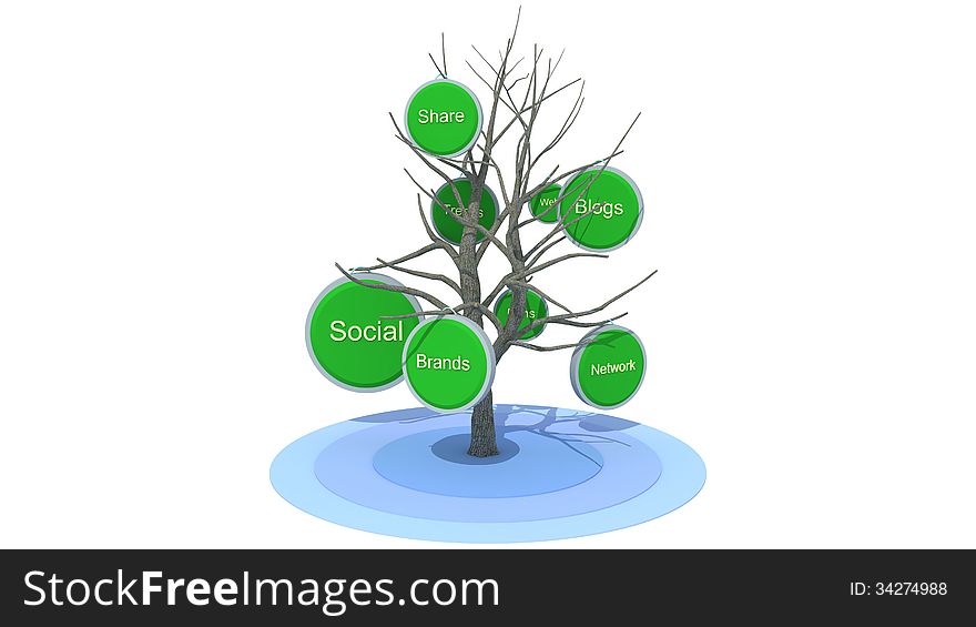 Social Tree image with white background