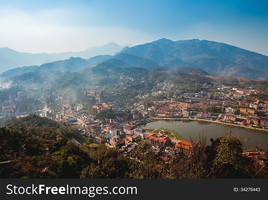 Sapa in clouds, sapa, lao cai, viet nam