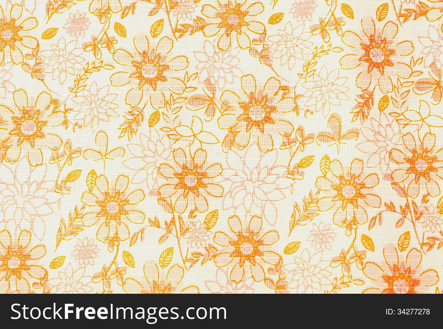 Cloth fabric texture with flower