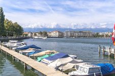 Lake In Geneva Royalty Free Stock Photos