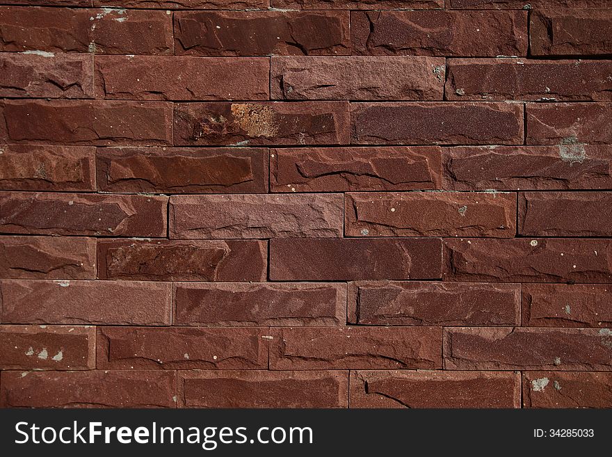 Pattern of Brown Modern Brick Wall Surfaced