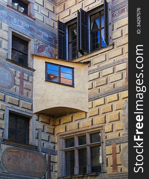 Windows of Czech Krumlov