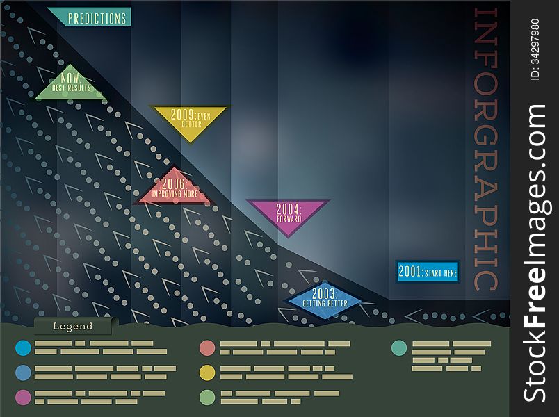 Dark Background Infographics Template