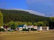 Waterfront Houses, BC, Canada Royalty Free Stock Images Waterfront Houses, BC, Canada Royalty Free Stock Images
