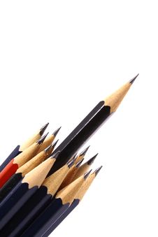 Pencil On White Isolated Backg Royalty Free Stock Images