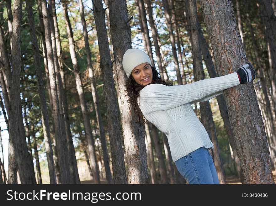 Beautiful winter girl