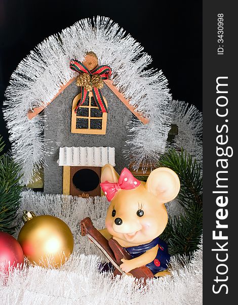 Christmas Home With Mouse