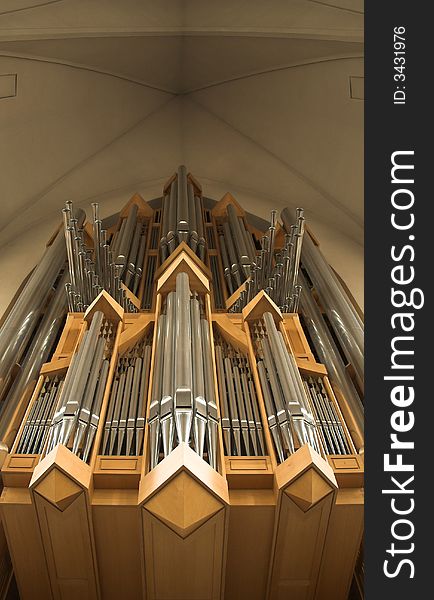 Pipe organ in Hallgrimskirkja, Reykjavik, Iceland