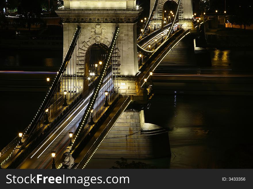 Chain Bridge In Budapest