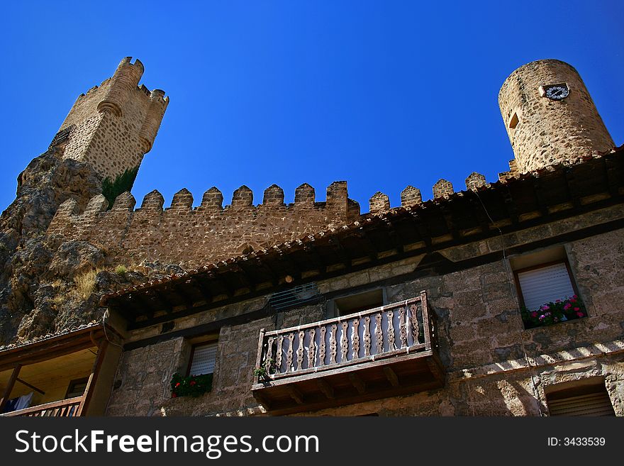 An image of an Spanish medieval castle in Frias, Burgos.