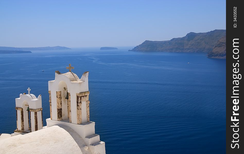 Orthodox church on Santorini island (Greece)