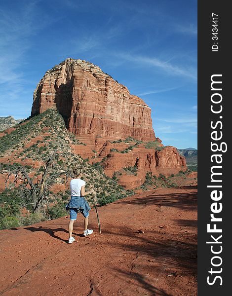 Hiking the Red Rocks in Sedona. Hiking the Red Rocks in Sedona.