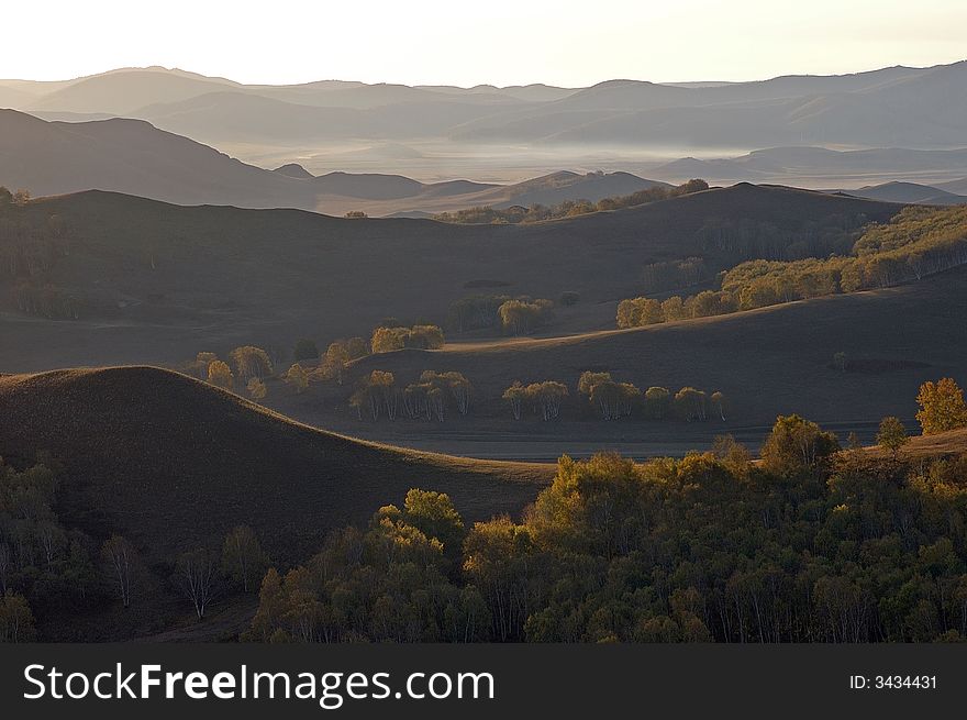 Mountain in autumn, Hebei, China