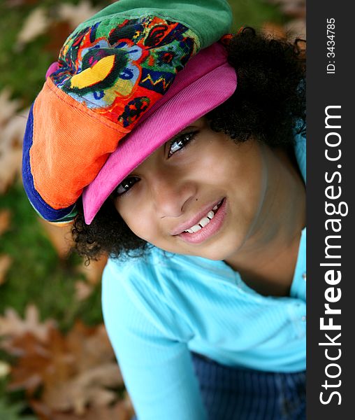 Girl in the Colorful Hat