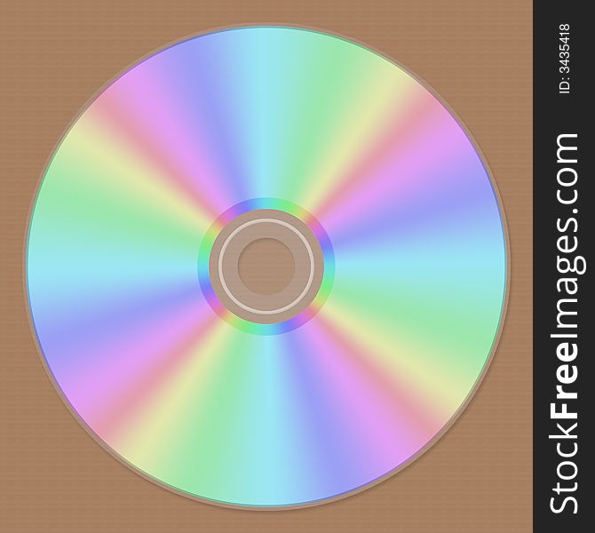 Colorful computer generated cd disc