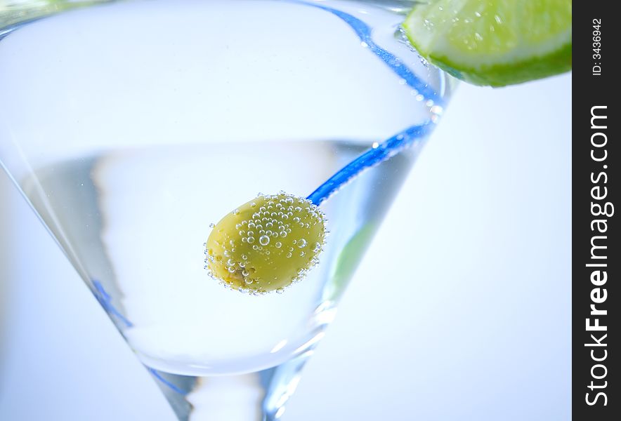 Green Olive In Martini