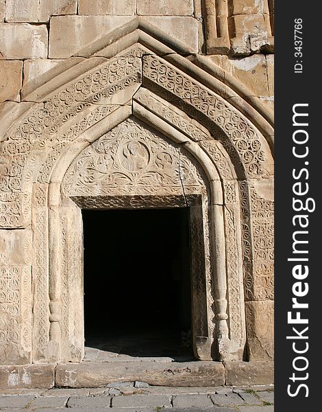 Entrance to the Georgian medieval church
