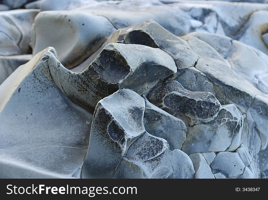 Blue rock on the seashore. Blue rock on the seashore