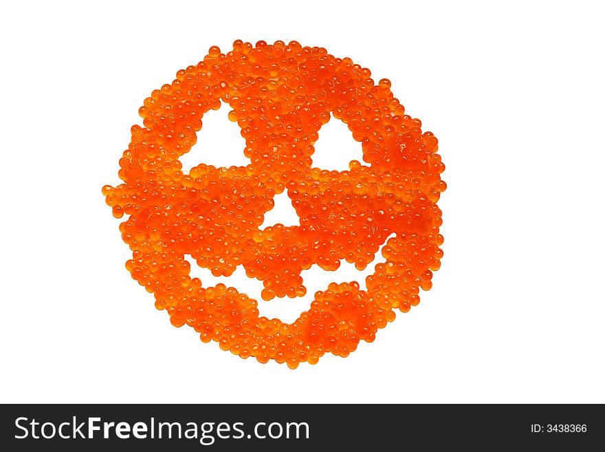 Funny caviar's spooky smile for halloween post cards or decoration. Funny caviar's spooky smile for halloween post cards or decoration