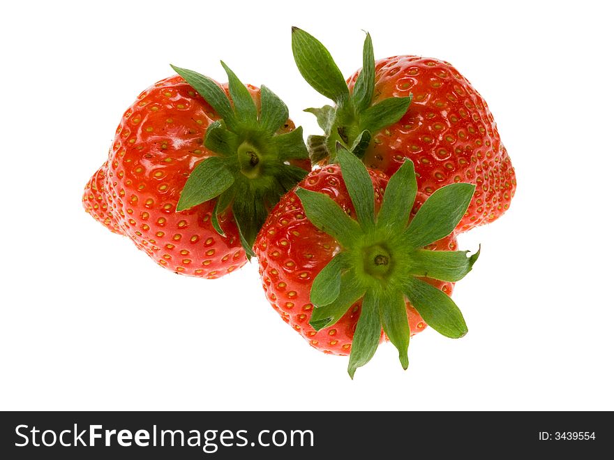 Fresh Strawberries Isolated