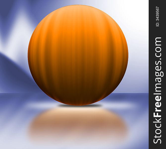 Big orange pumpkin illustration that is computer generated