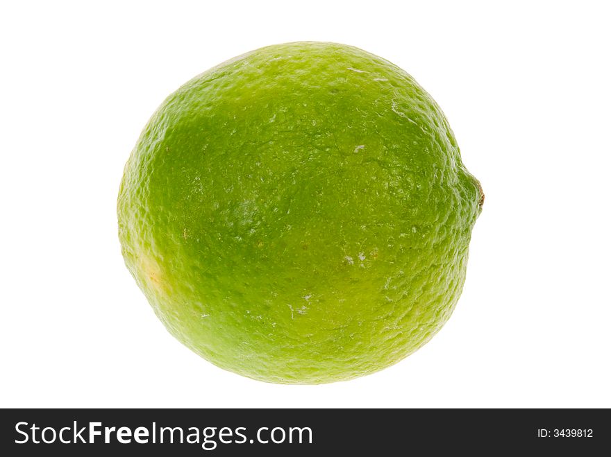 Fresh lime isolated on a white background