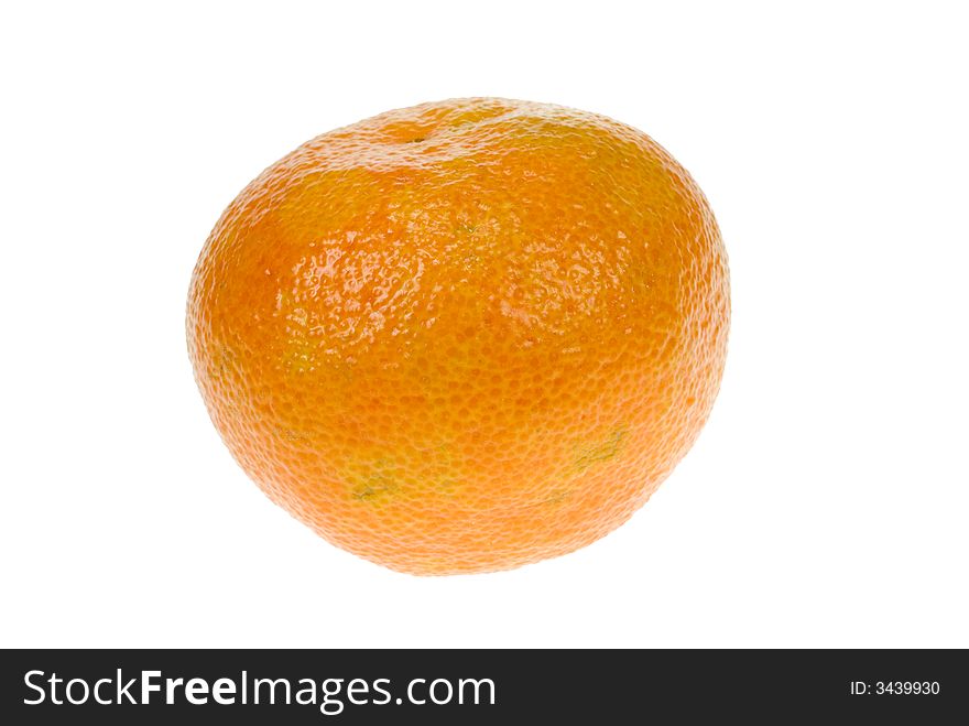 Fresh tangerine isolated on a white background