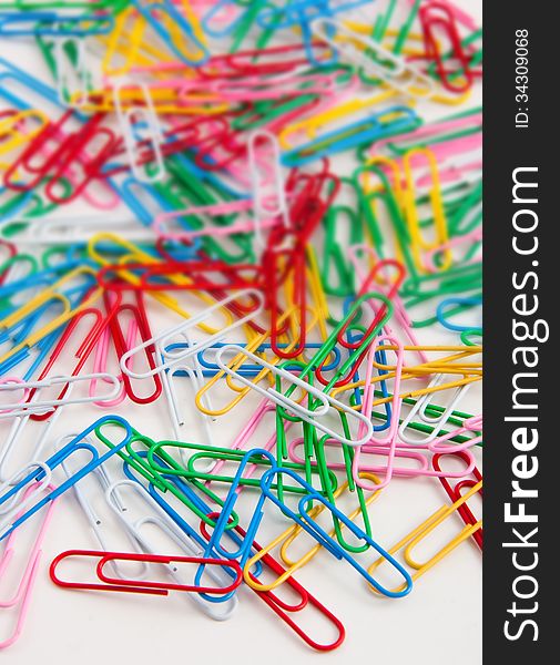 Multi colored paper clips for fun and work. Multi colored paper clips for fun and work