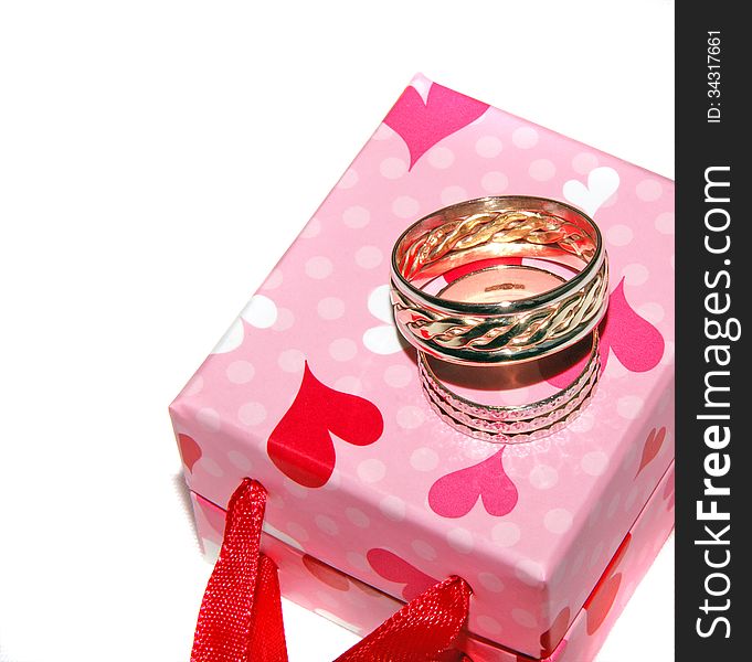 His n Hers Wedding rings for that special day sitting on top of that special box. His n Hers Wedding rings for that special day sitting on top of that special box