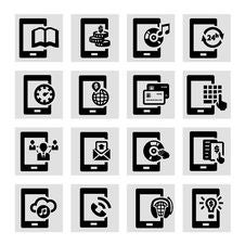Mobile Icons Royalty Free Stock Image