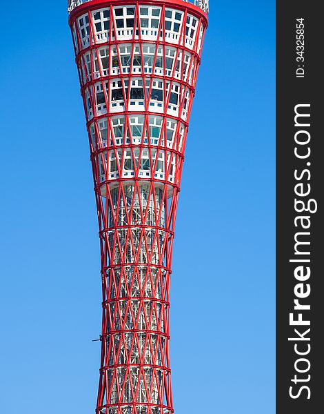 Tower surrounded by blue sky. Tower surrounded by blue sky