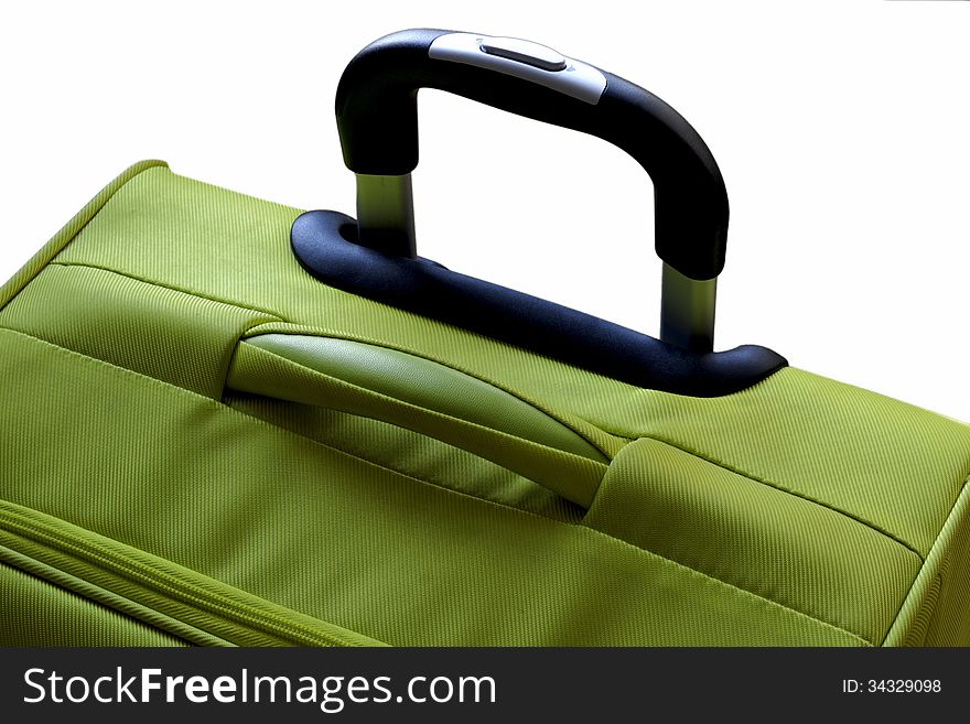 Handle large suitcase close-up, macro. Handle large suitcase close-up, macro
