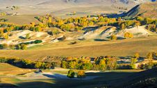 Dam Autumn In Inner Mongolia Stock Photo Dam Autumn In Inner Mongolia Stock Photo