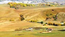 Dam Autumn In Inner Mongolia Stock Photography Dam Autumn In Inner Mongolia Stock Photography