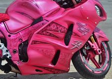 Pink Ribbon Bike Stock Photo