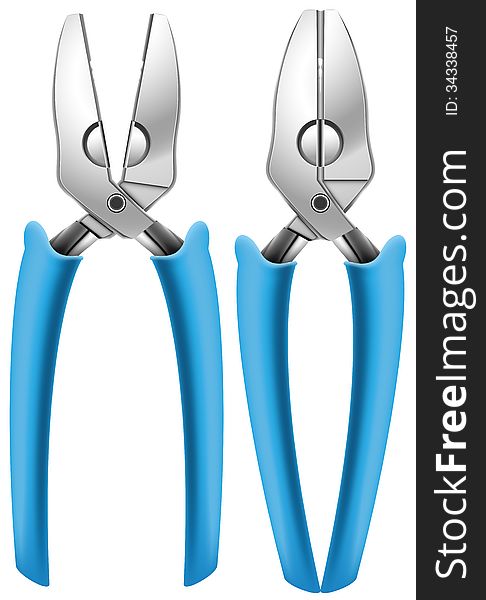 Pliers object abstract vector illustration isolated eps10
