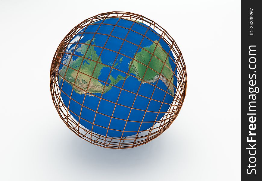 Earth 3d render abstract background