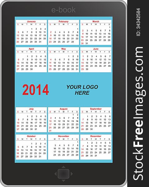 E-book with pattern calendar 2014. E-book with pattern calendar 2014
