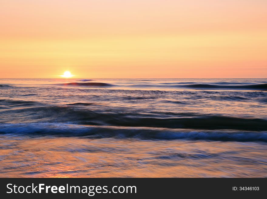 Beautiful sunset over the sea