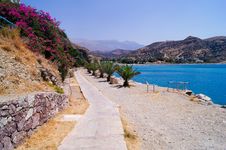 Path Along The Sea, Crete Royalty Free Stock Photos Path Along The Sea, Crete Royalty Free Stock Photos
