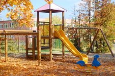 Playground In The Autumn Stock Image
