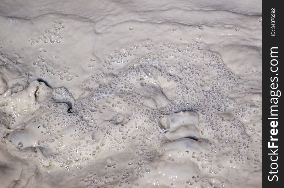 White kaolin, dissolved in water. White kaolin, dissolved in water