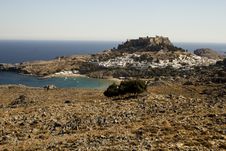 The Acropolis Of Lindos Royalty Free Stock Photo The Acropolis Of Lindos Royalty Free Stock Photo